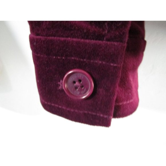 Talbots Purplish Burgundy Velvet Jacket NWOT 16P Fully Lined - Picture 8 of 12